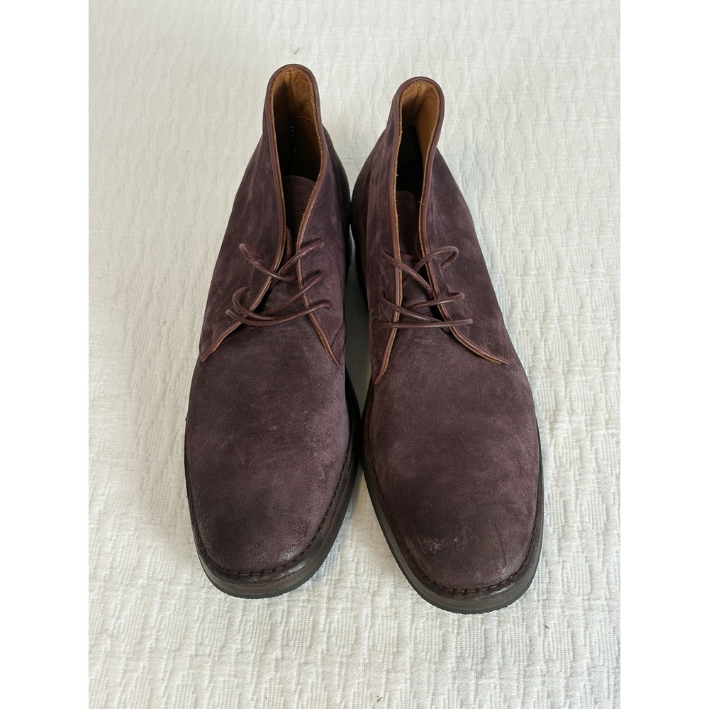 Men's JOHN VARVATOS Suede Boots Wine, Size 11.5 M